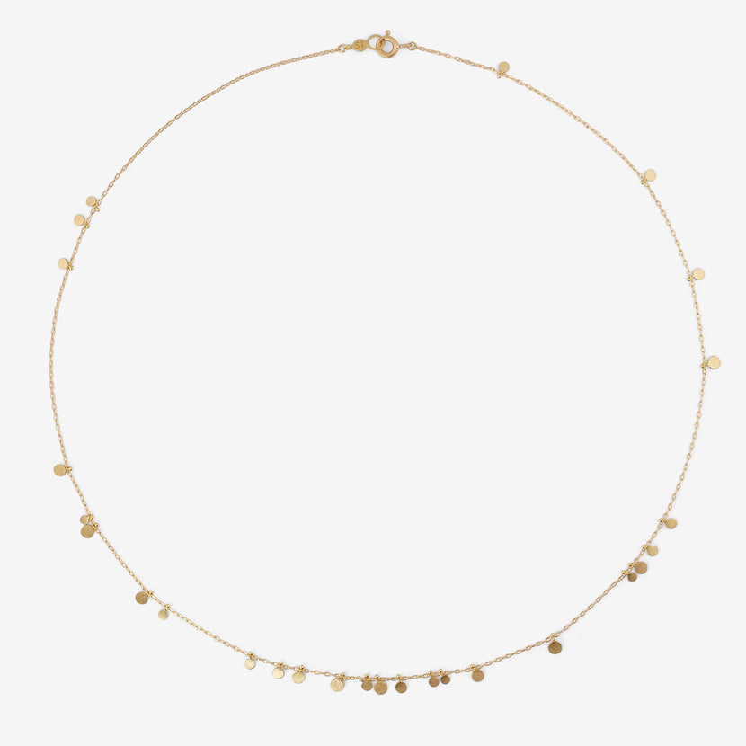 SIA TAYLOR 18K YELLOW GOLD SIMPLE RANDOM DOTS NECKLACE