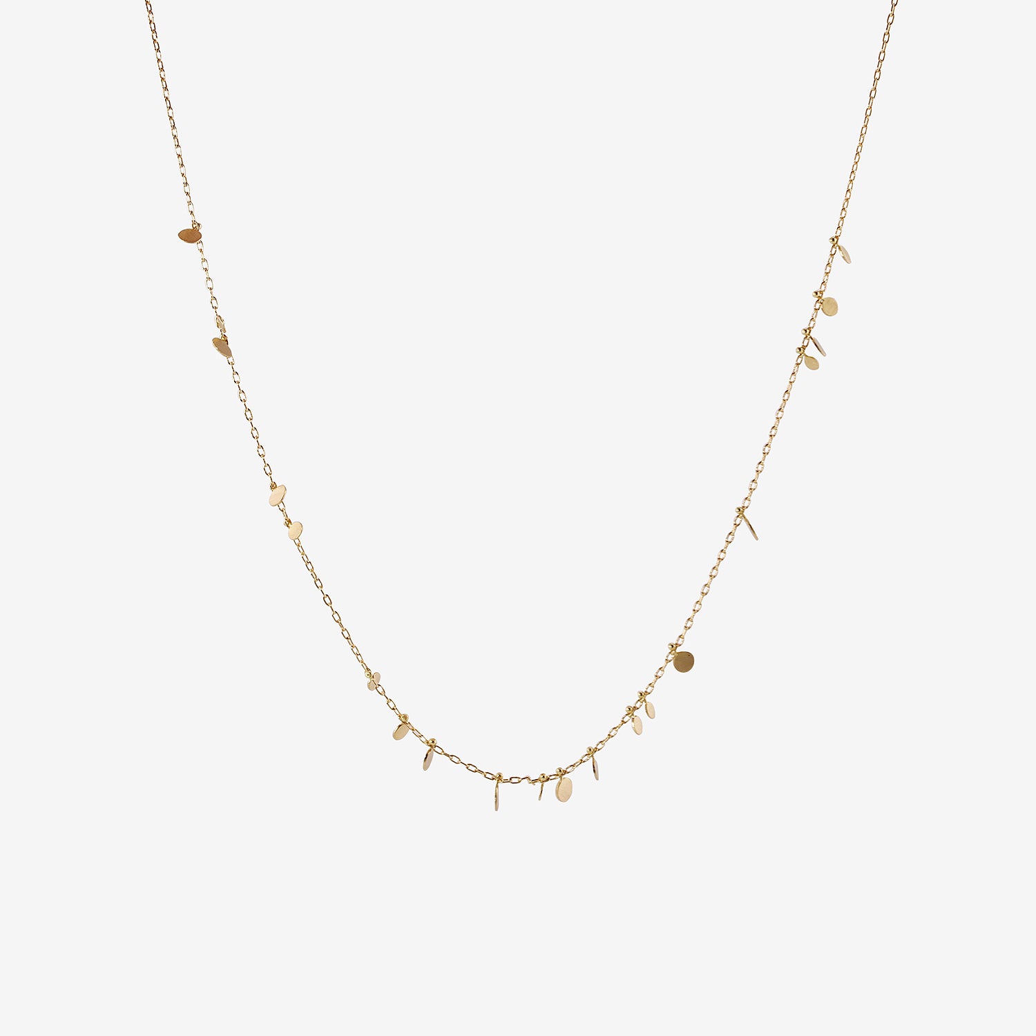 SIA TAYLOR 18K YELLOW GOLD SIMPLE RANDOM DOTS NECKLACE