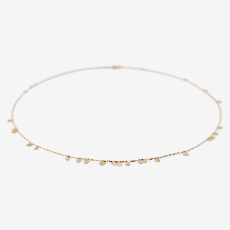 SIA TAYLOR 18K YELLOW GOLD SIMPLE RANDOM DOTS NECKLACE