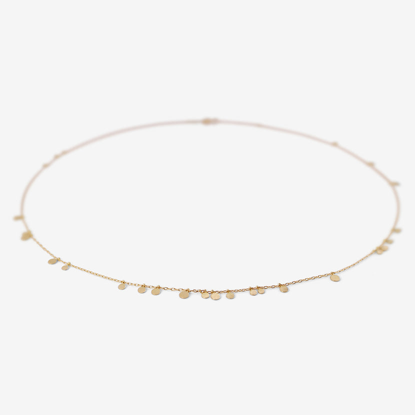 SIA TAYLOR 18K YELLOW GOLD SIMPLE RANDOM DOTS NECKLACE