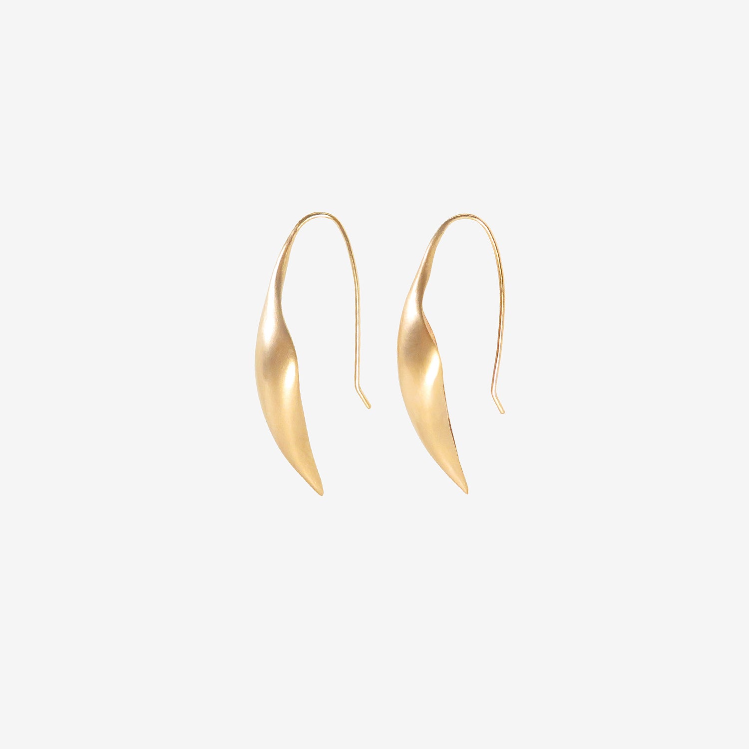 TED MUEHLING 14K SMALL POD EARRINGS