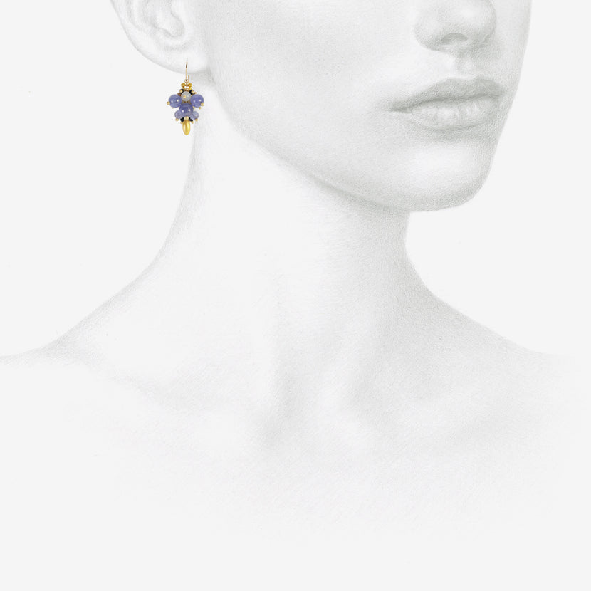 TED MUEHLING 22K & TANZANITE BUG CLUSTERS