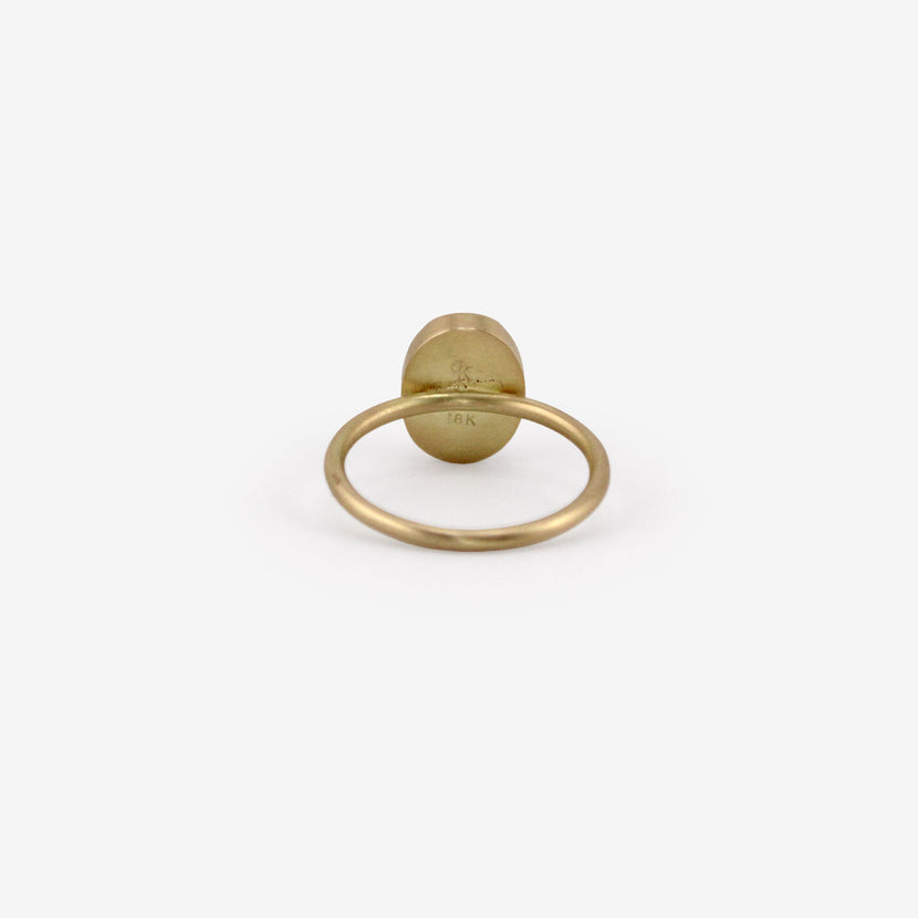 GABRIELLA KISS 18K & OVAL MEXICAN FIRE OPAL RING, 2.5CT