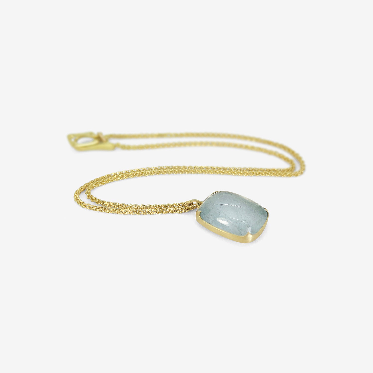 GABRIELLA KISS 18K & CUSHION-SHAPED AQUAMARINE PENDANT
