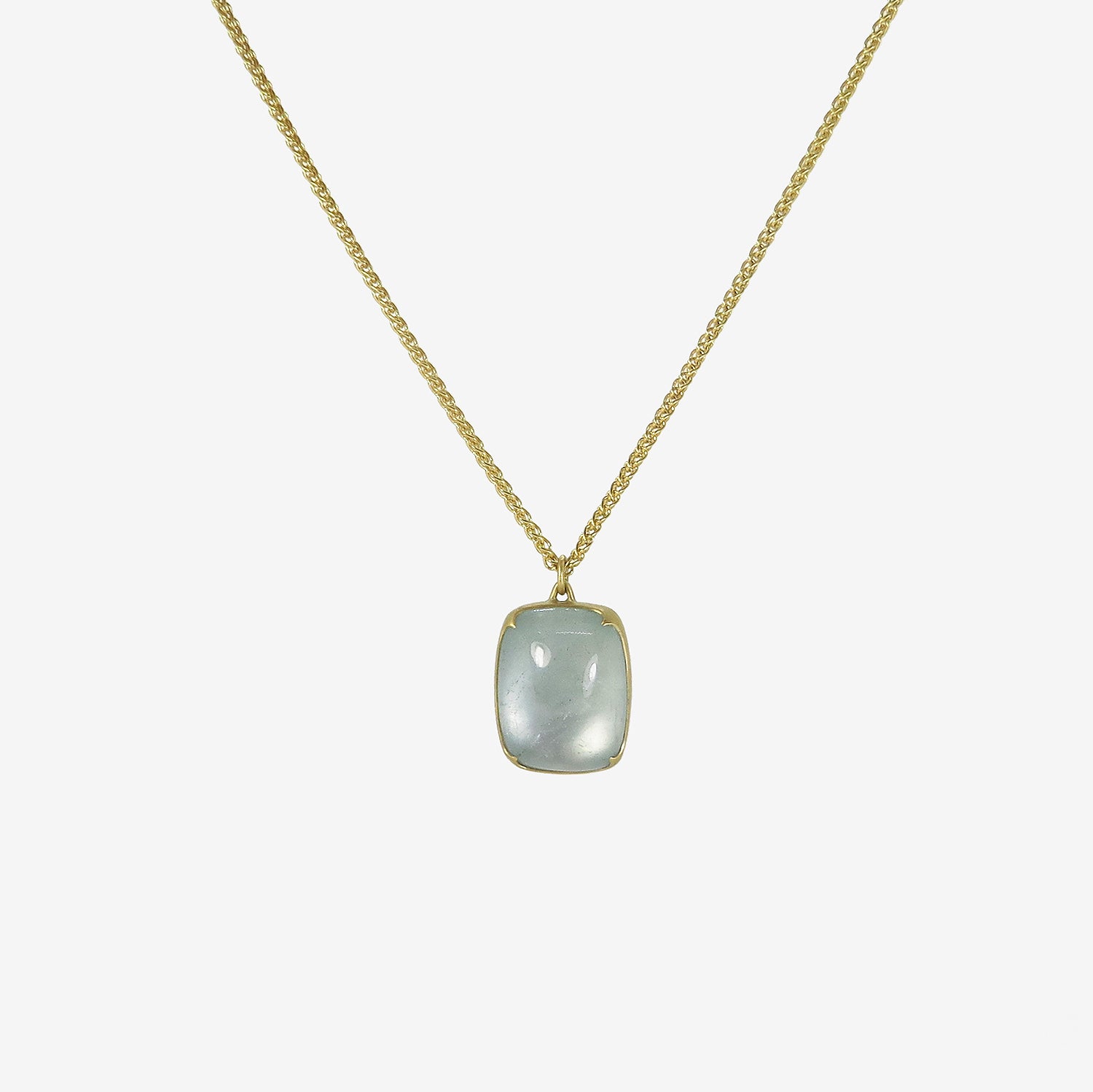 GABRIELLA KISS 18K & CUSHION-SHAPED AQUAMARINE PENDANT