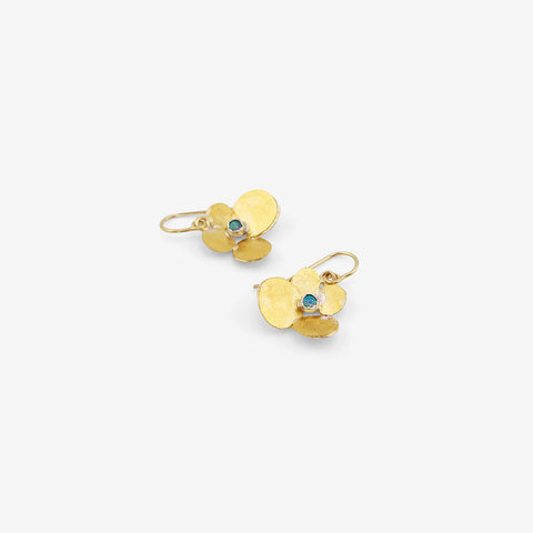 JUDY GEIB 24K & OPAL HYDRANGEA EARRINGS