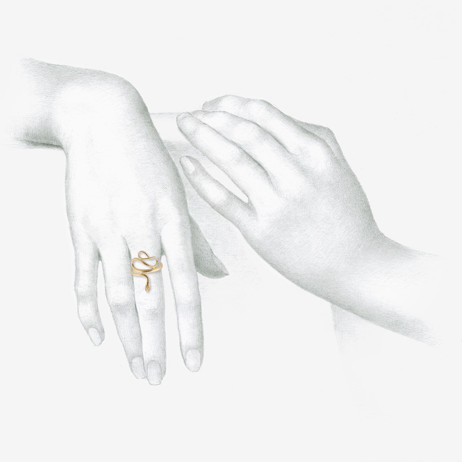 GABRIELLA KISS 18K LARGE SNAKE RING