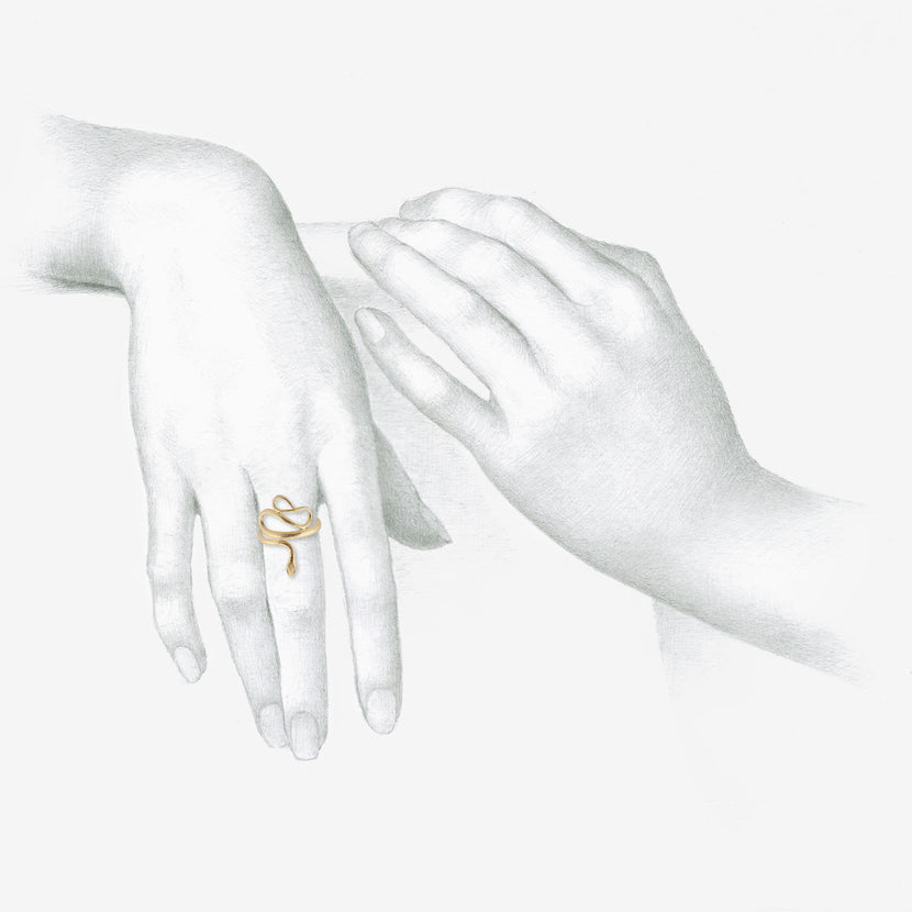 GABRIELLA KISS 18K LARGE SNAKE RING