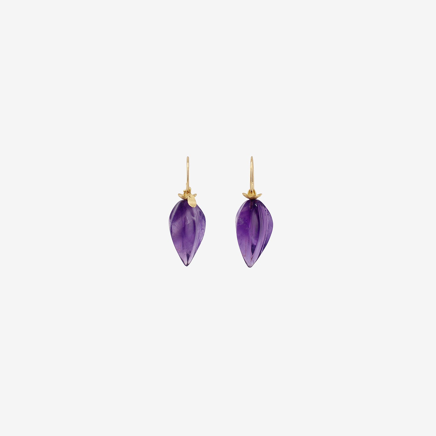 GABRIELLA KISS 18K & AMETHYST LONG CHINESE LANTERN EARRINGS