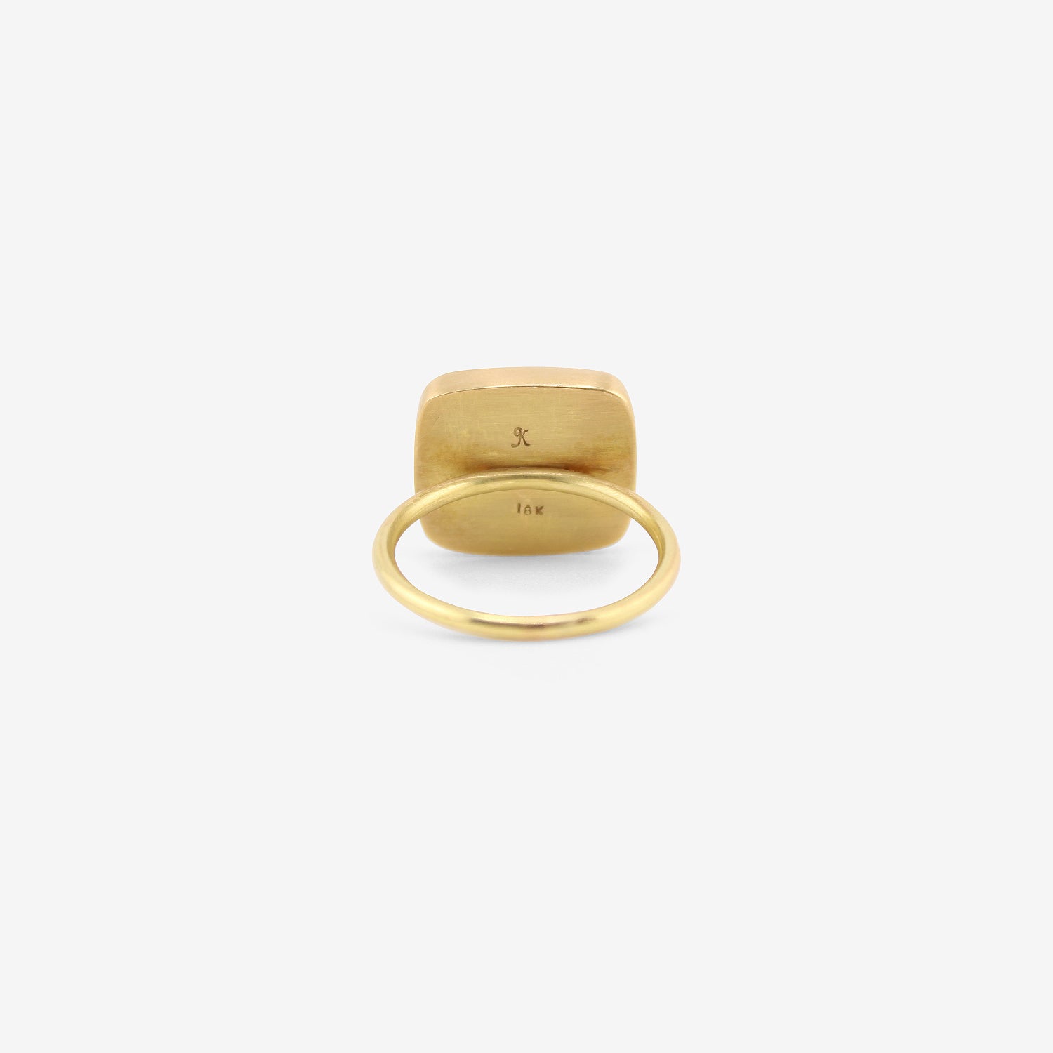 GABRIELLA KISS 18K & RECTANGULAR DENDRITE RING