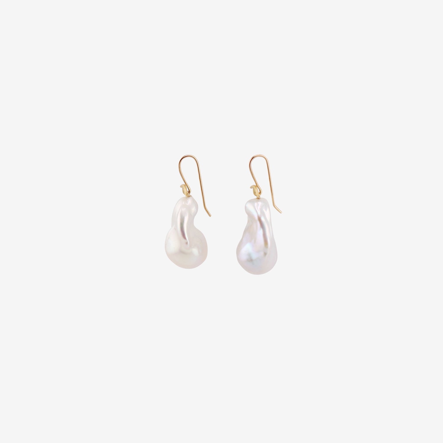 GABRIELLA KISS 18K & WHITE BAROQUE PEARL EARRINGS