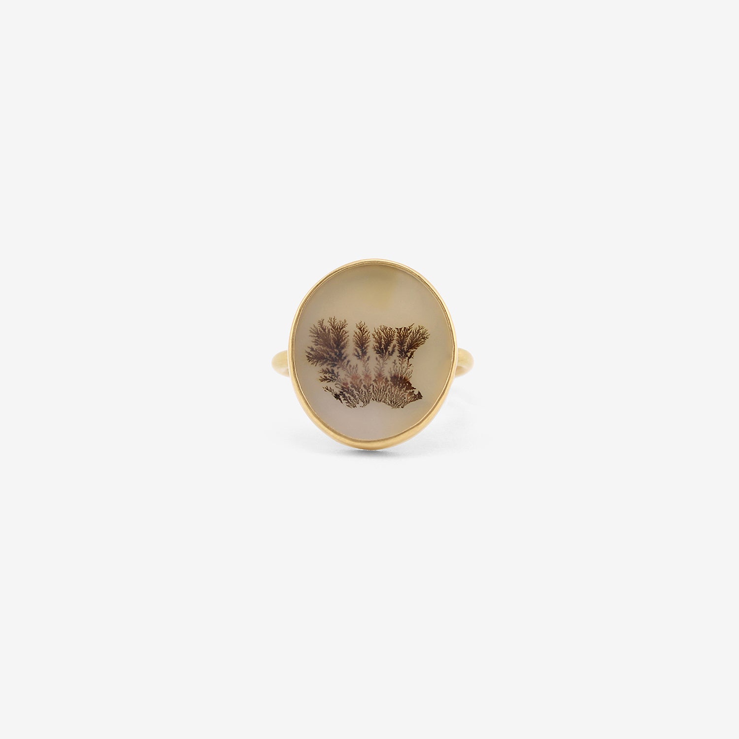 GABRIELLA KISS 18K & OVAL DENDRITE RING