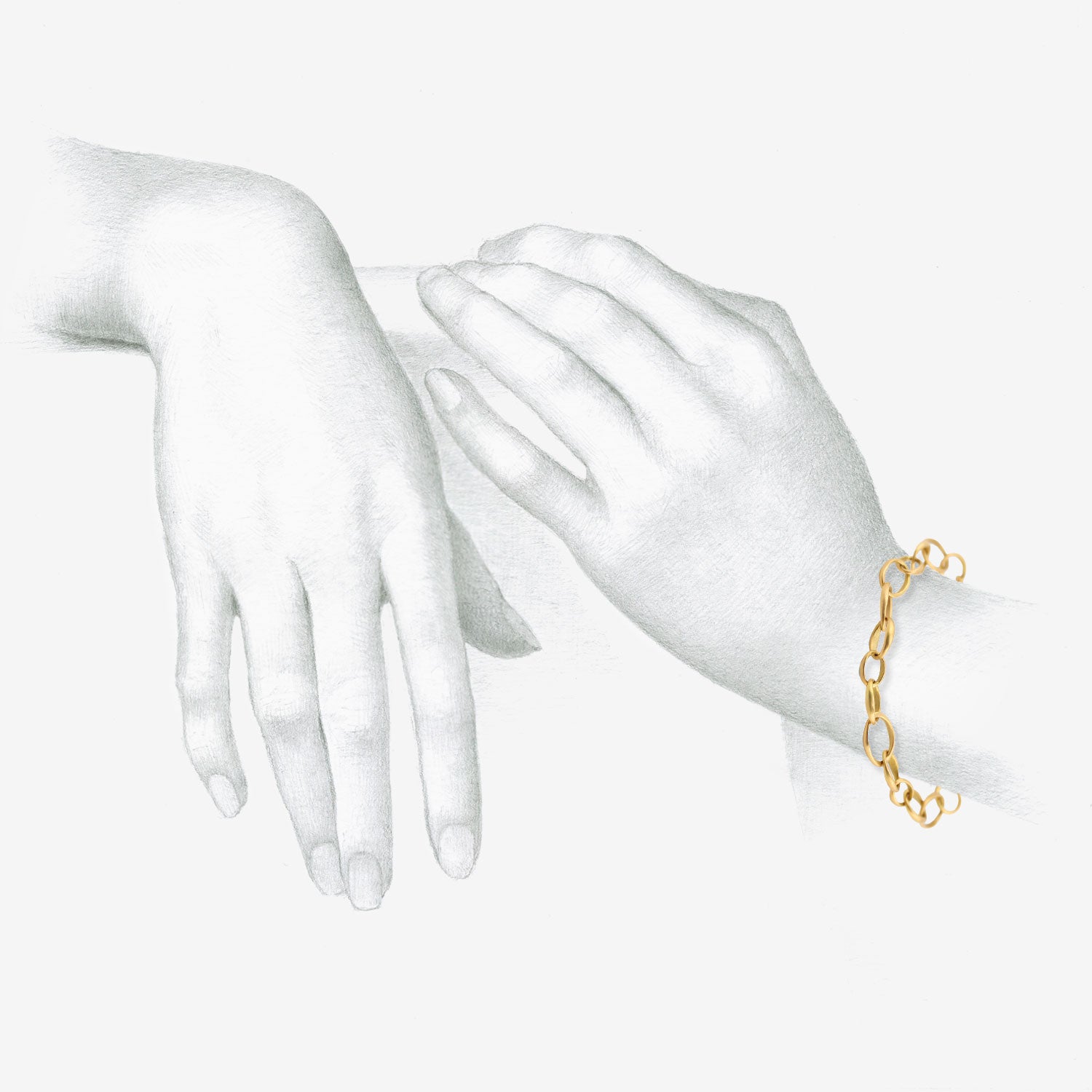 GABRIELLA KISS 18K SMALL OVAL LINK CHAIN BRACELET