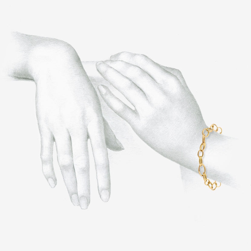 GABRIELLA KISS 18K SMALL OVAL LINK CHAIN BRACELET