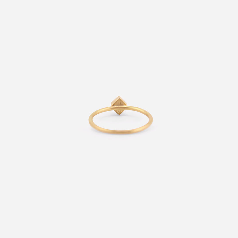 GABRIELLA KISS 18K & TINY SQUARE BLUE SAPPHIRE RING, .25CT