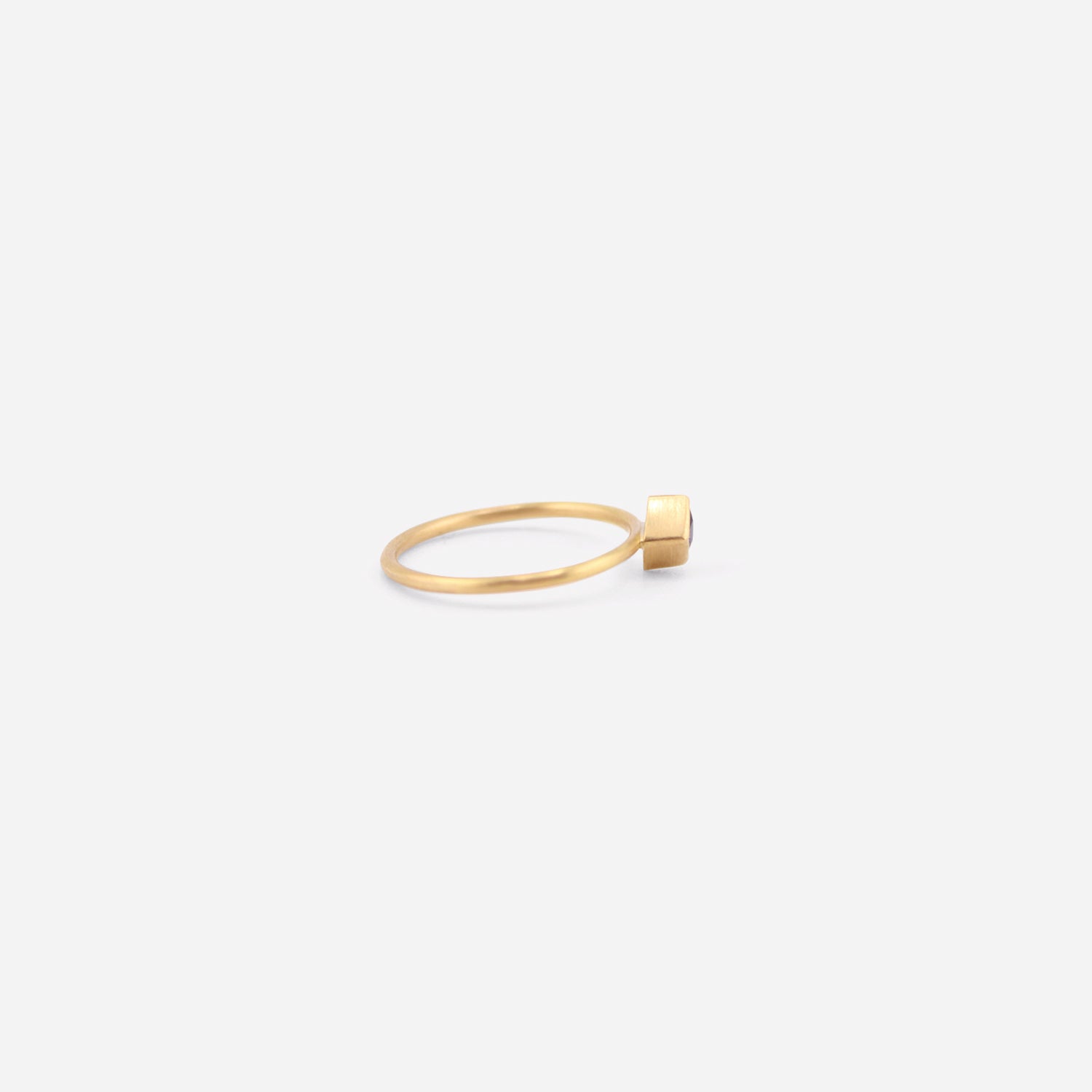 GABRIELLA KISS 18K & TINY SQUARE BLUE SAPPHIRE RING, .25CT