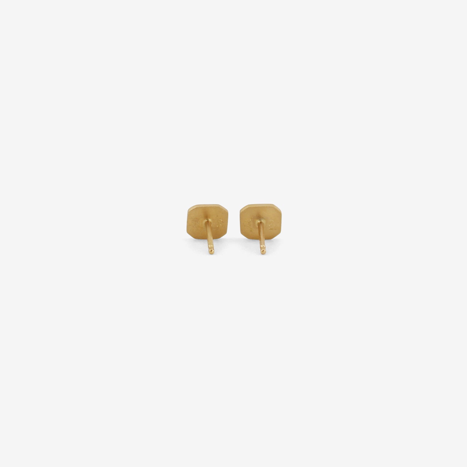 LOLA BROOKS 18K & OCTAGONAL SAFFRON DIAMOND STUDS, .91CT