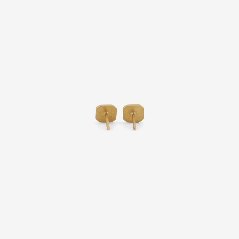 LOLA BROOKS 18K & OCTAGONAL SAFFRON DIAMOND STUDS, .91CT