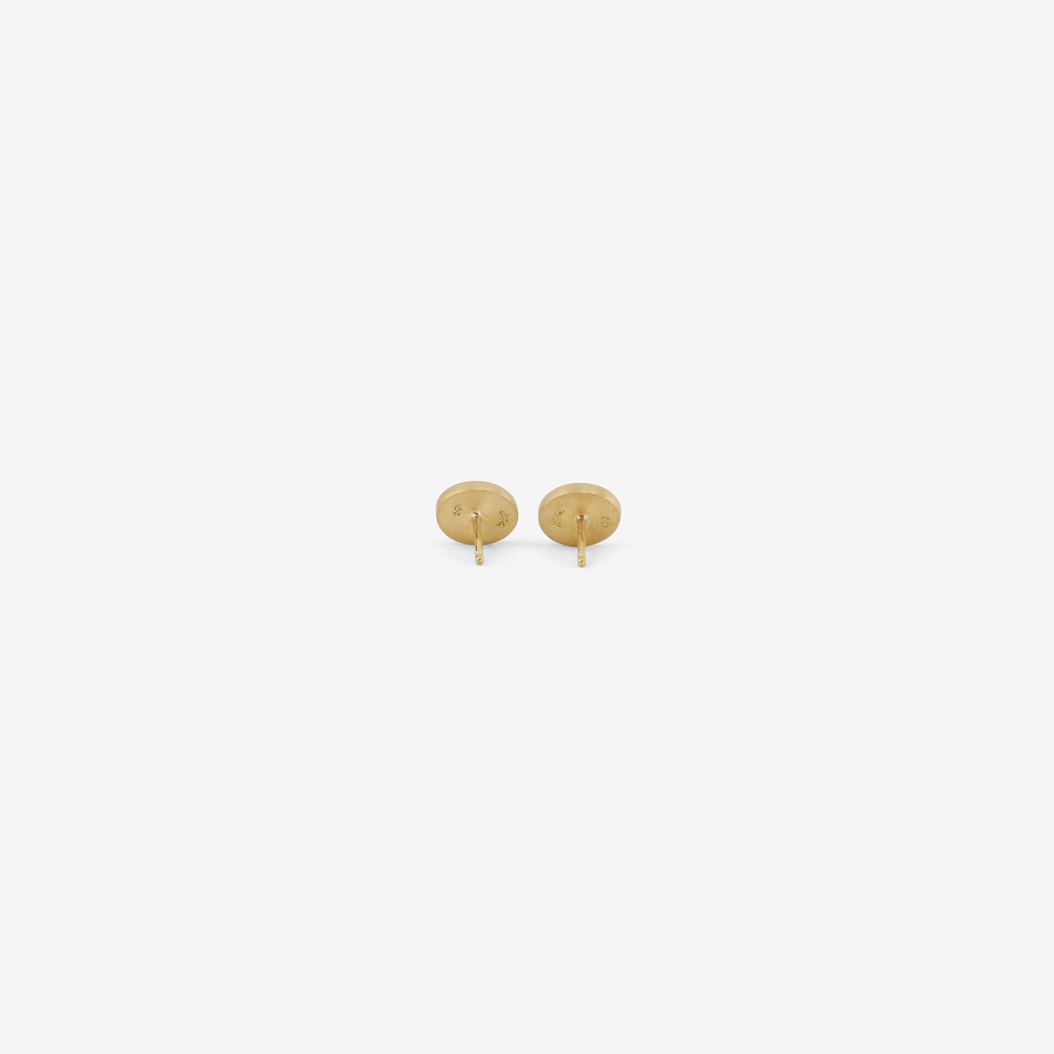 LOLA BROOKS 18K & OVAL BLUE CHALCEDONY STUDS, 2.99CT