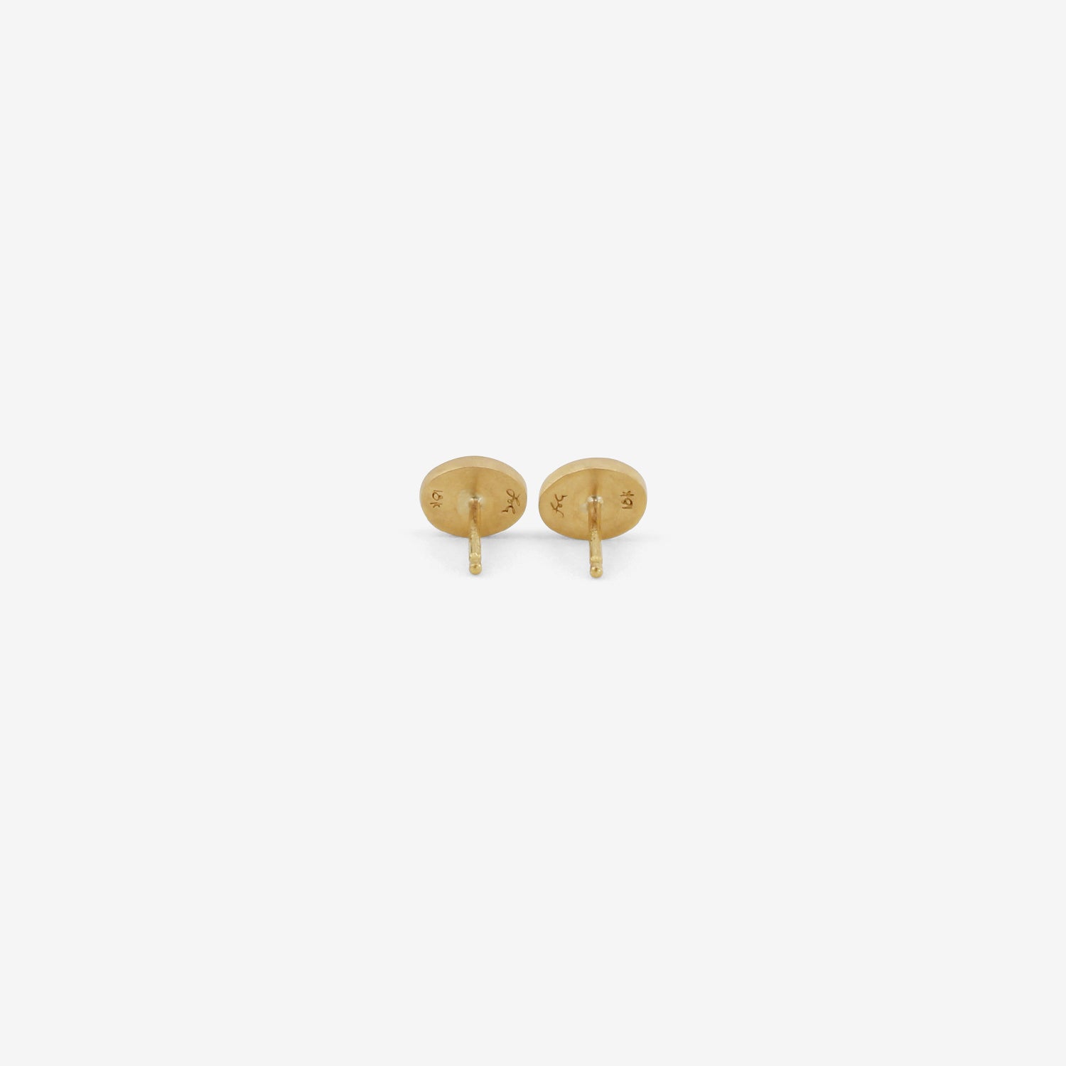 LOLA BROOKS 18K & OVAL HESSONITE GARNET STUDS, 1.48CT