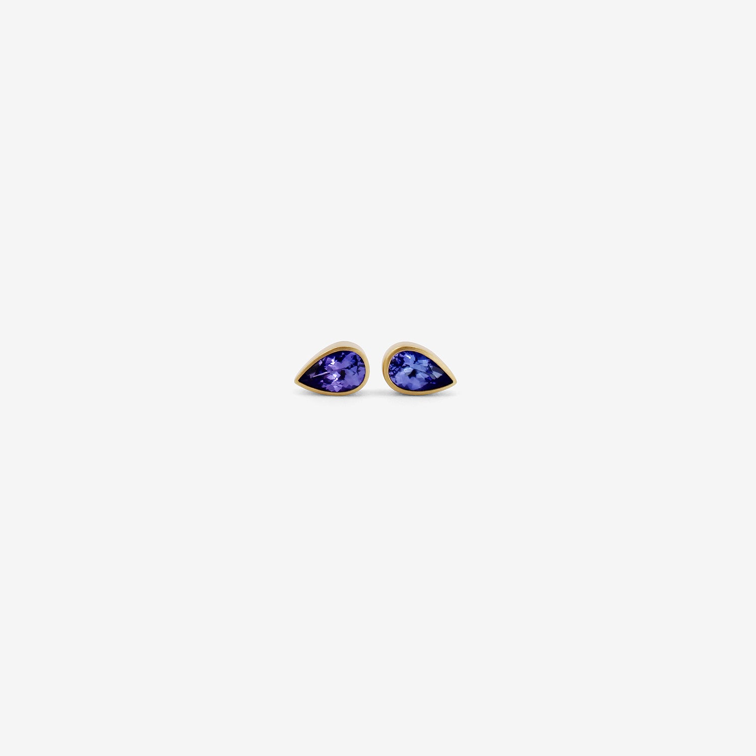 LOLA BROOKS 18K & PEAR-SHAPED TANZANITE STUDS, 1.61CT