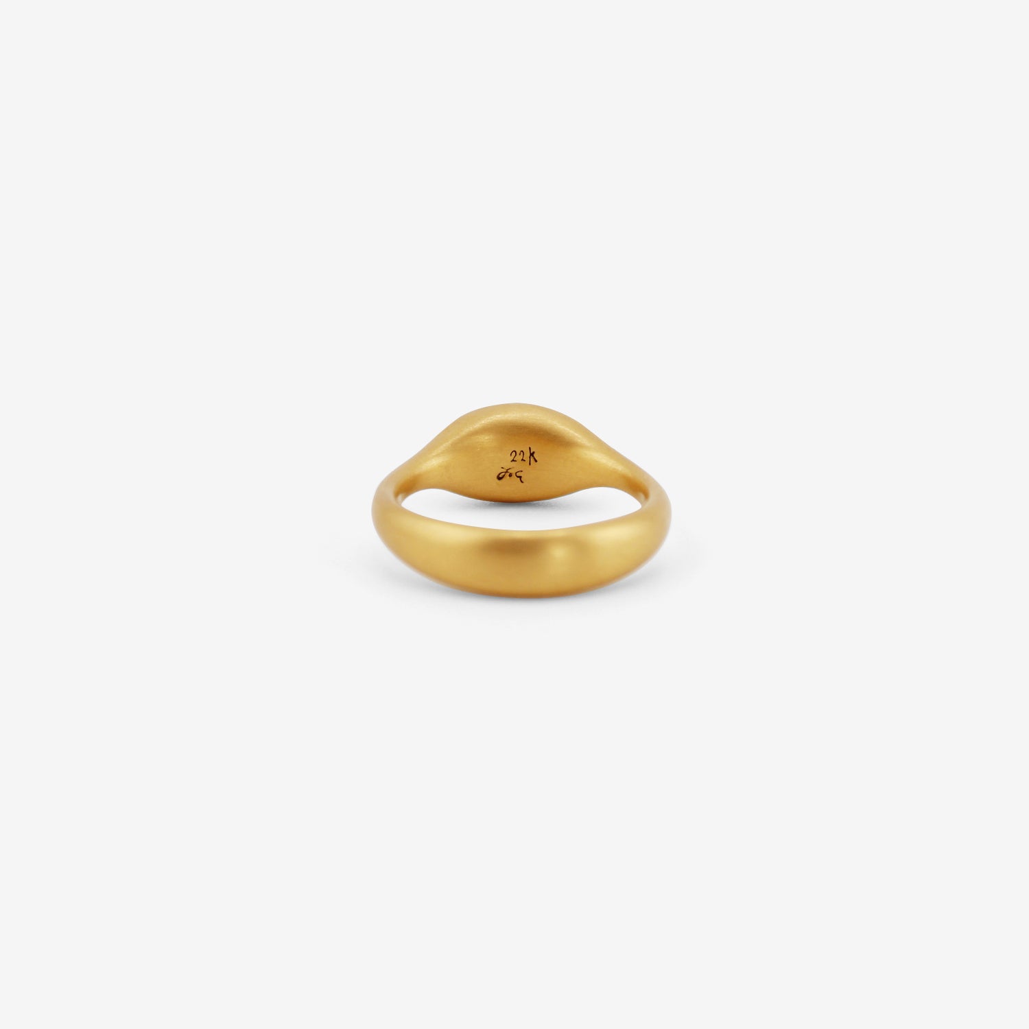 LOLA BROOKS 22K & ELONGATED OVAL RUBY CAST RING, 2.18CT