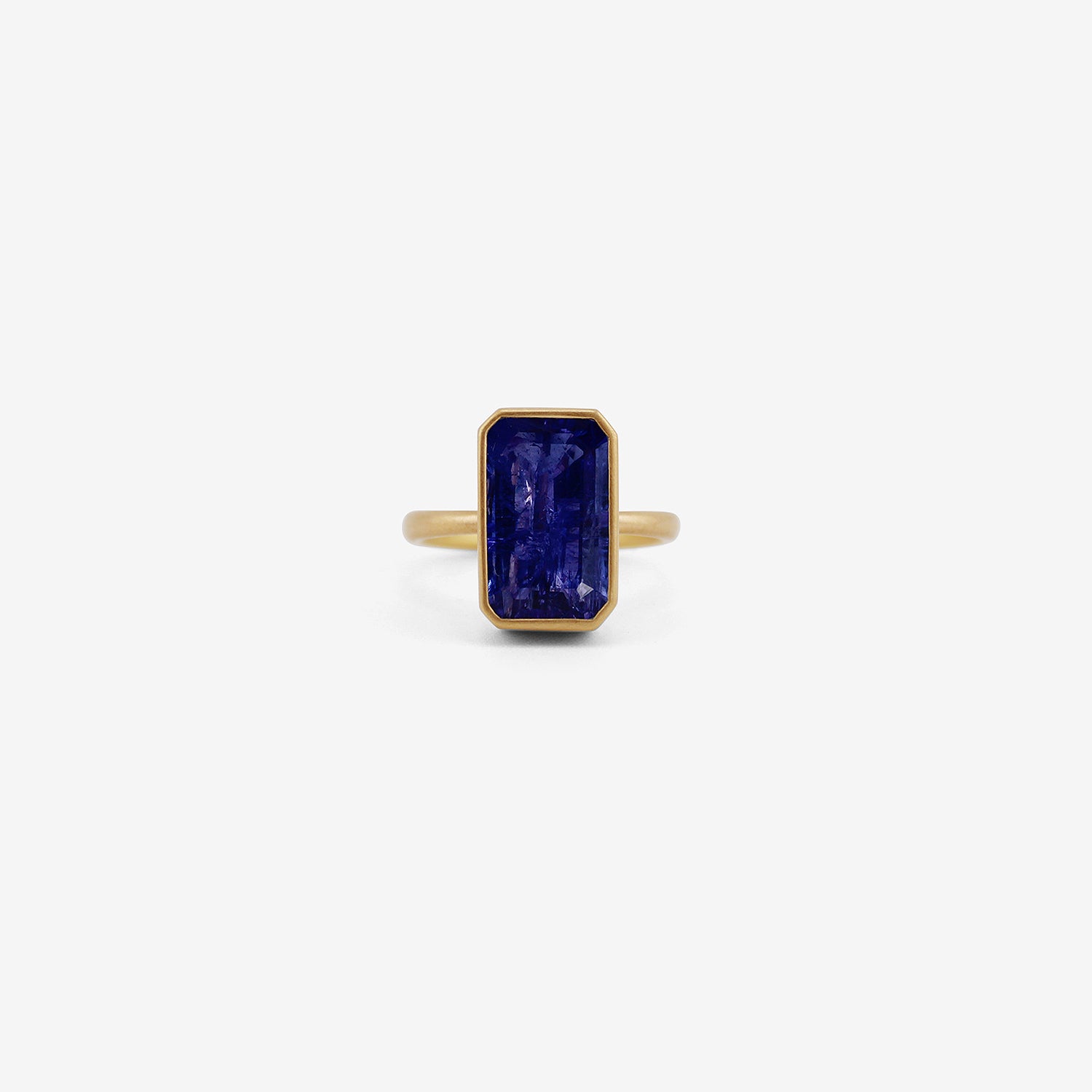 LOLA BROOKS 18K & EMERALD-CUT TANZANITE RING, 6.35CT