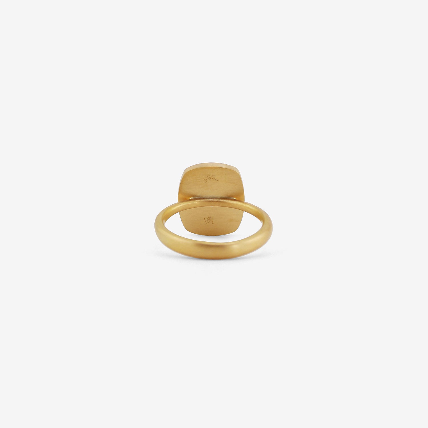LOLA BROOKS 18K & ROSE-CUT RUBY CHICLET RING, 5.12CT