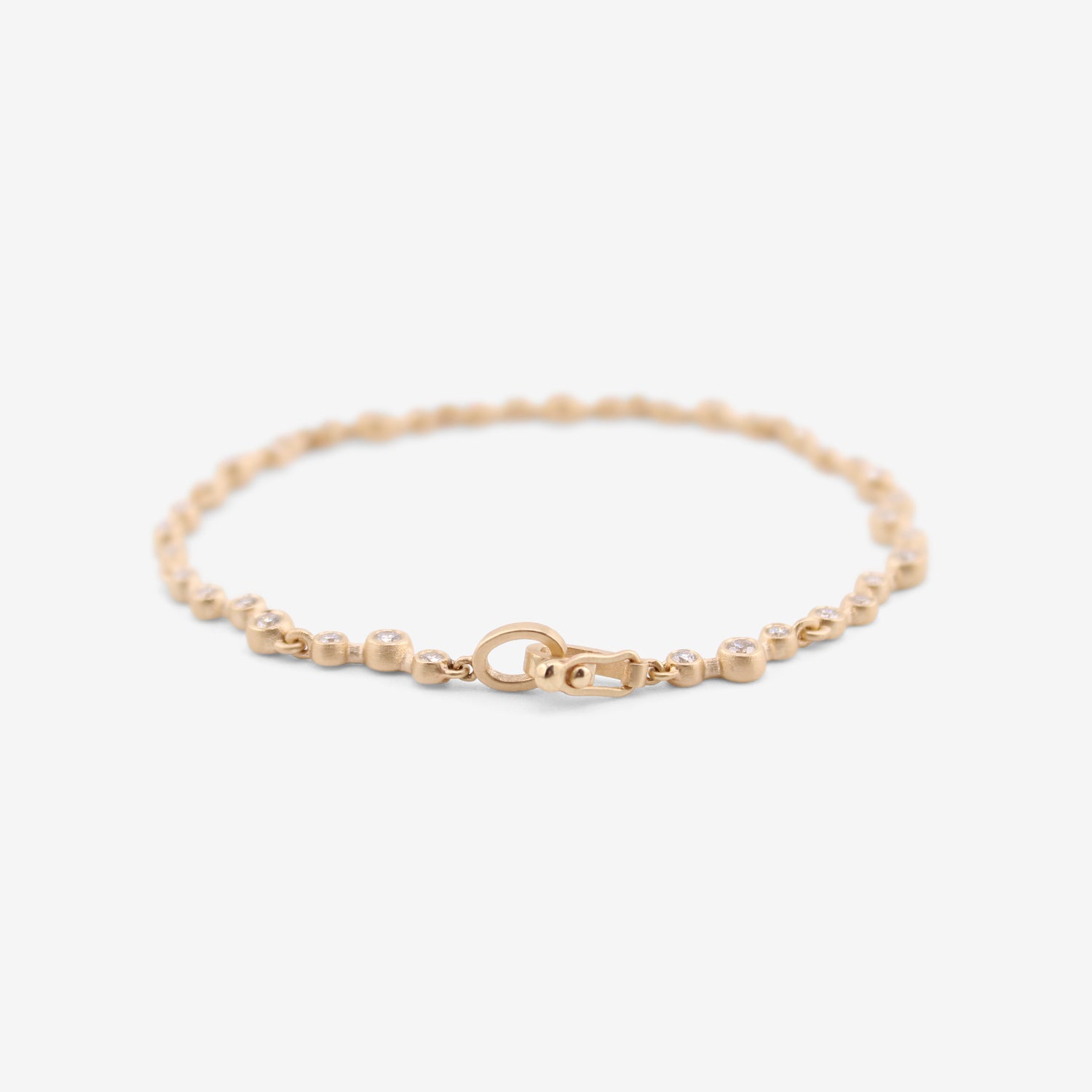 NICOLE LANDAW 14K & DIAMOND LARGE WAVING RIVIERA BRACELET, 1.25CT