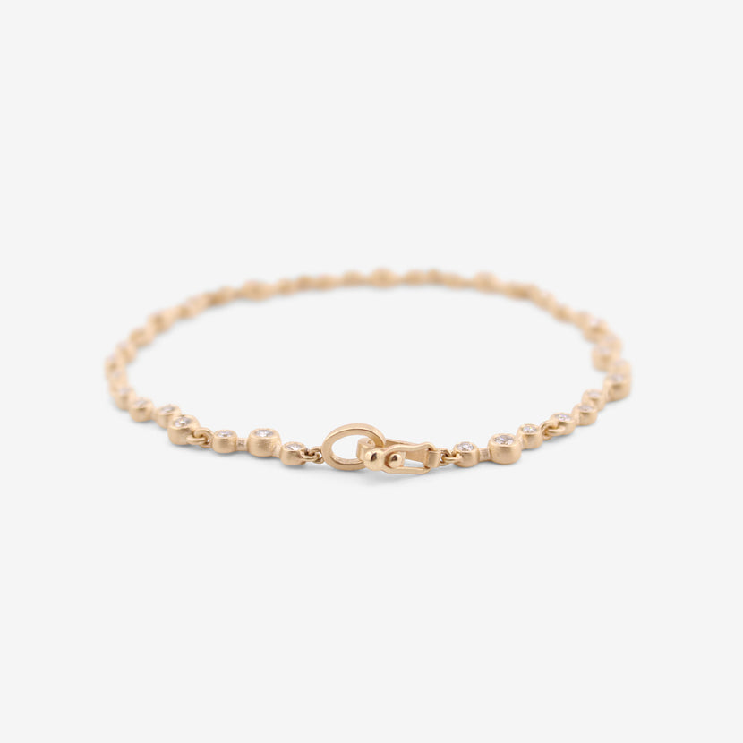 NICOLE LANDAW 14K & DIAMOND LARGE WAVING RIVIERA BRACELET, 1.25CT