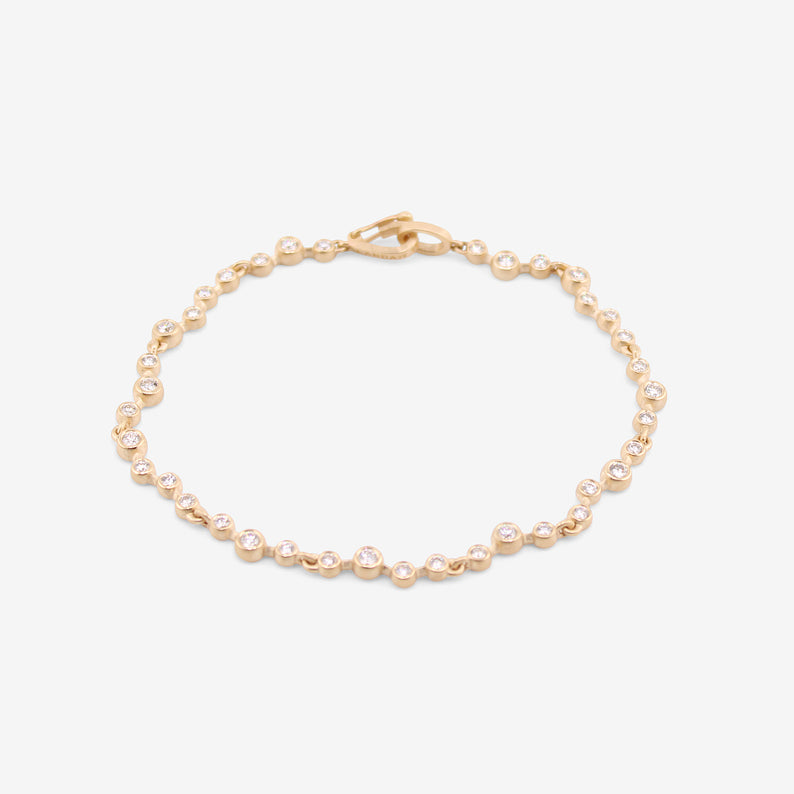 NICOLE LANDAW 14K & DIAMOND LARGE WAVING RIVIERA BRACELET, 1.25CT