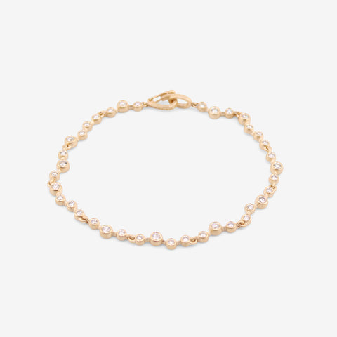 NICOLE LANDAW 14K & DIAMOND LARGE WAVING RIVIERA BRACELET, 1.25CT