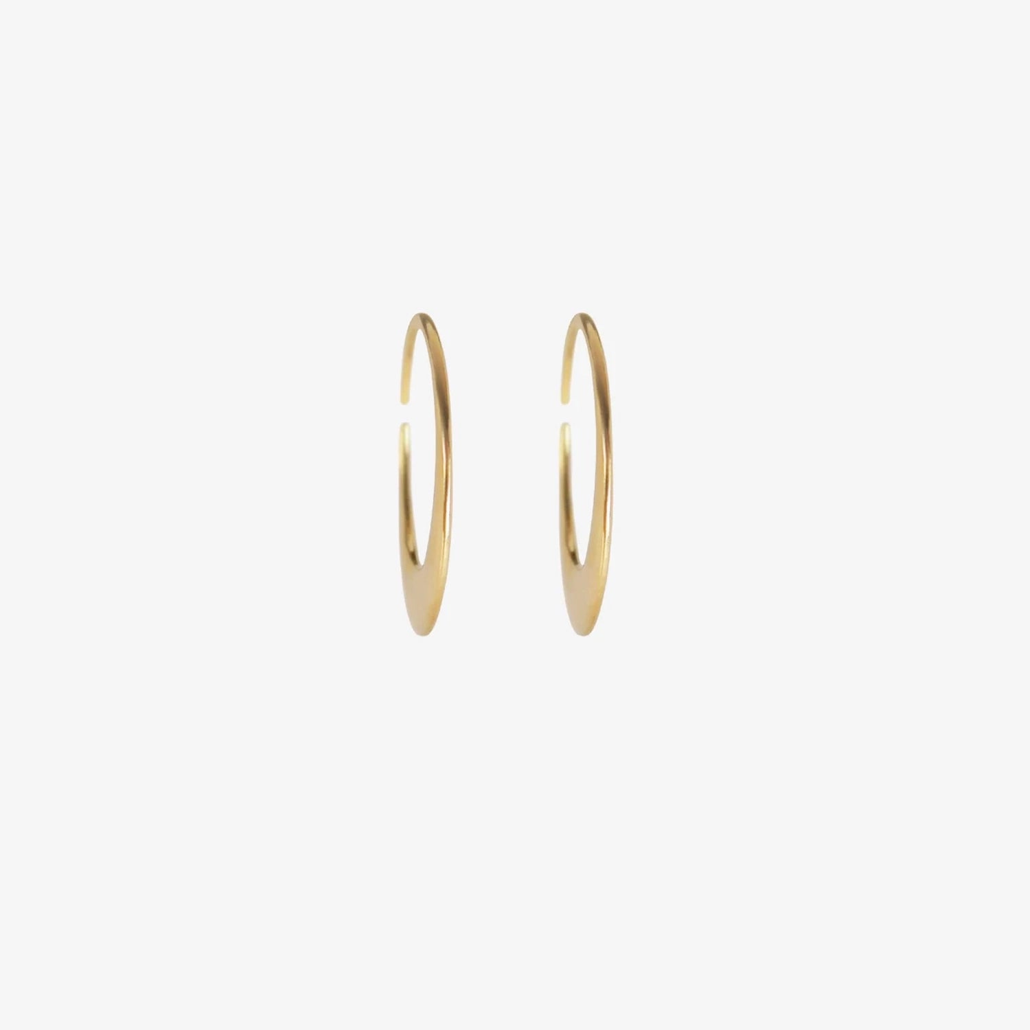 NICOLE LANDAW 14K MINI CRESCENT HOOPS