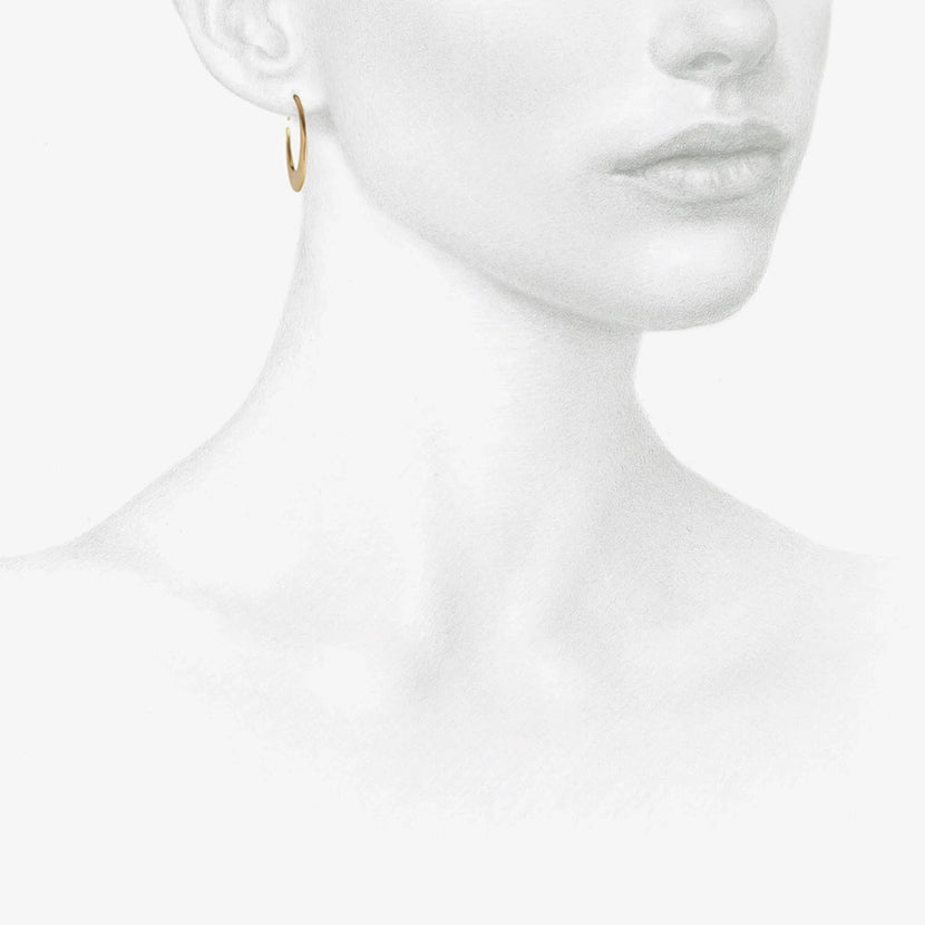 NICOLE LANDAW 14K MINI CRESCENT HOOPS