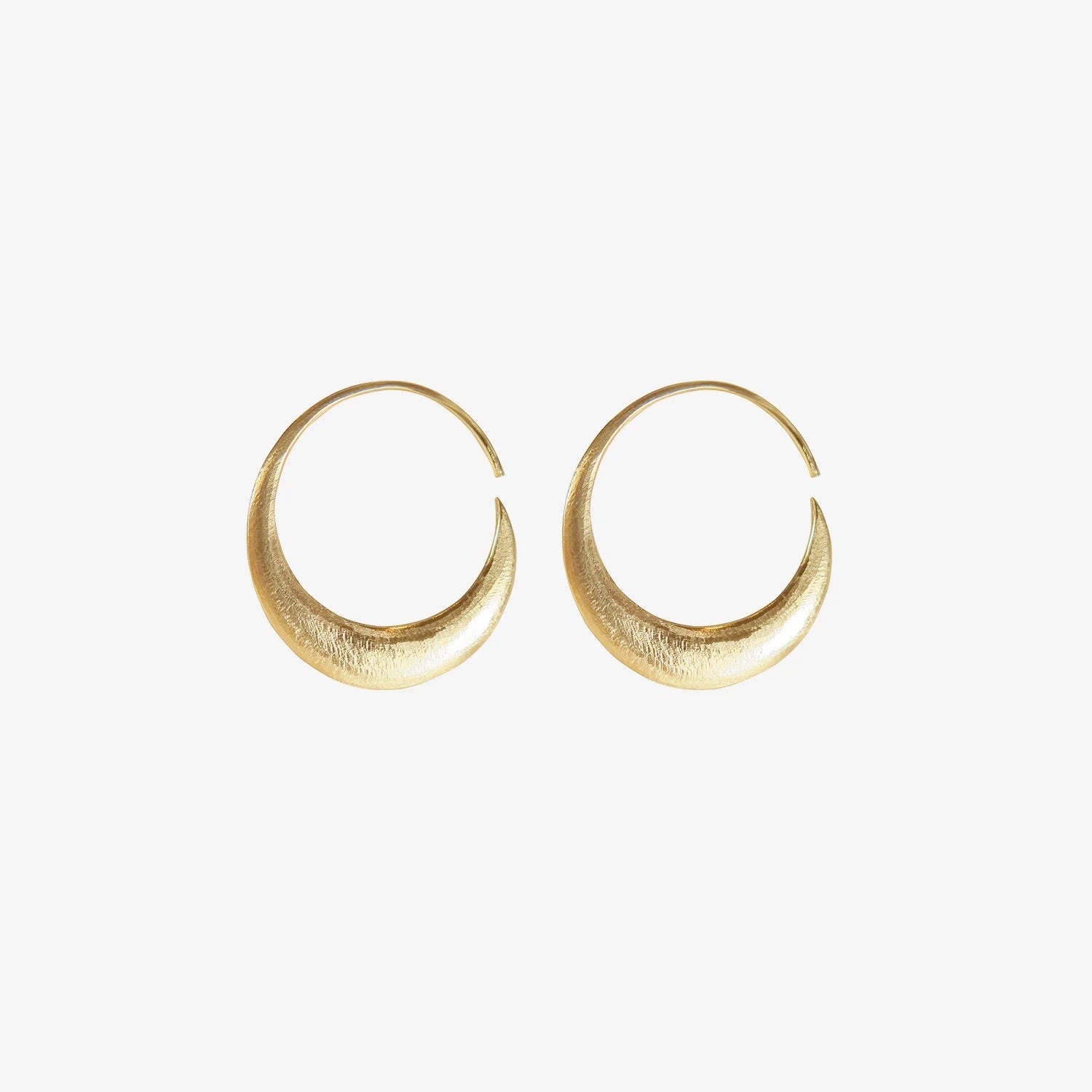 NICOLE LANDAW 14K MINI CRESCENT HOOPS
