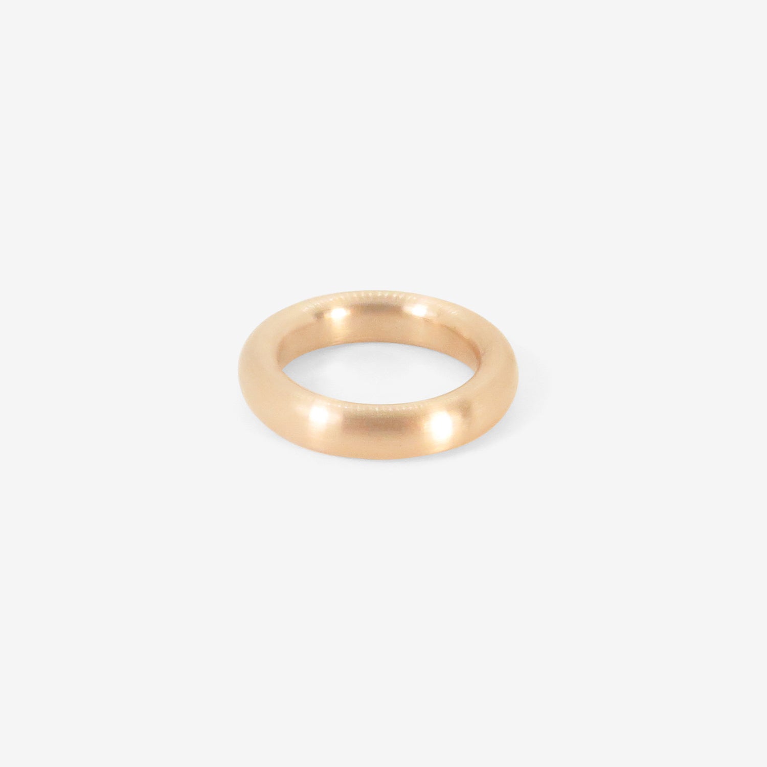 NICOLE LANDAW 14K ROSE GOLD STOUT BAND, SIZE 7 3/4