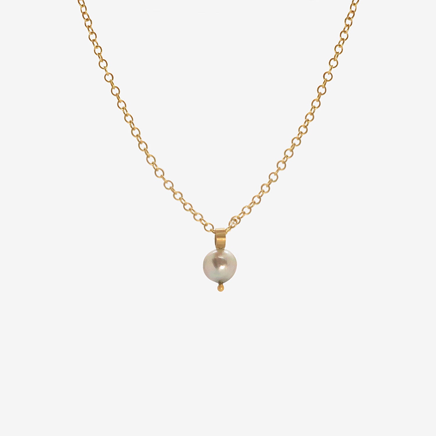 ROSANNE PUGLIESE 22K & SILVER KESHI PEARL PENDANT