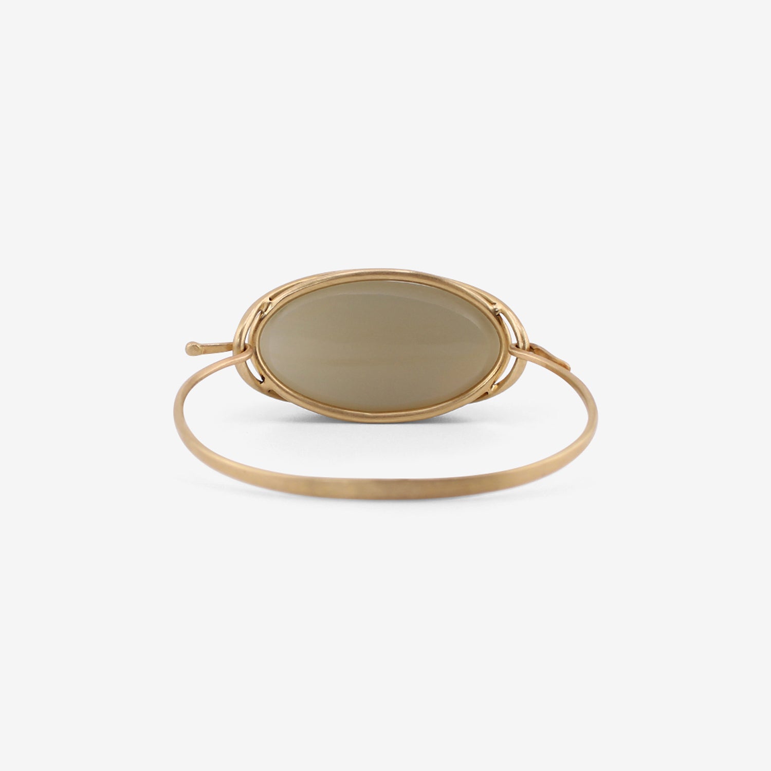 TED MUEHLING 14K & HAND-CUT GREY MOONSTONE BRACELET