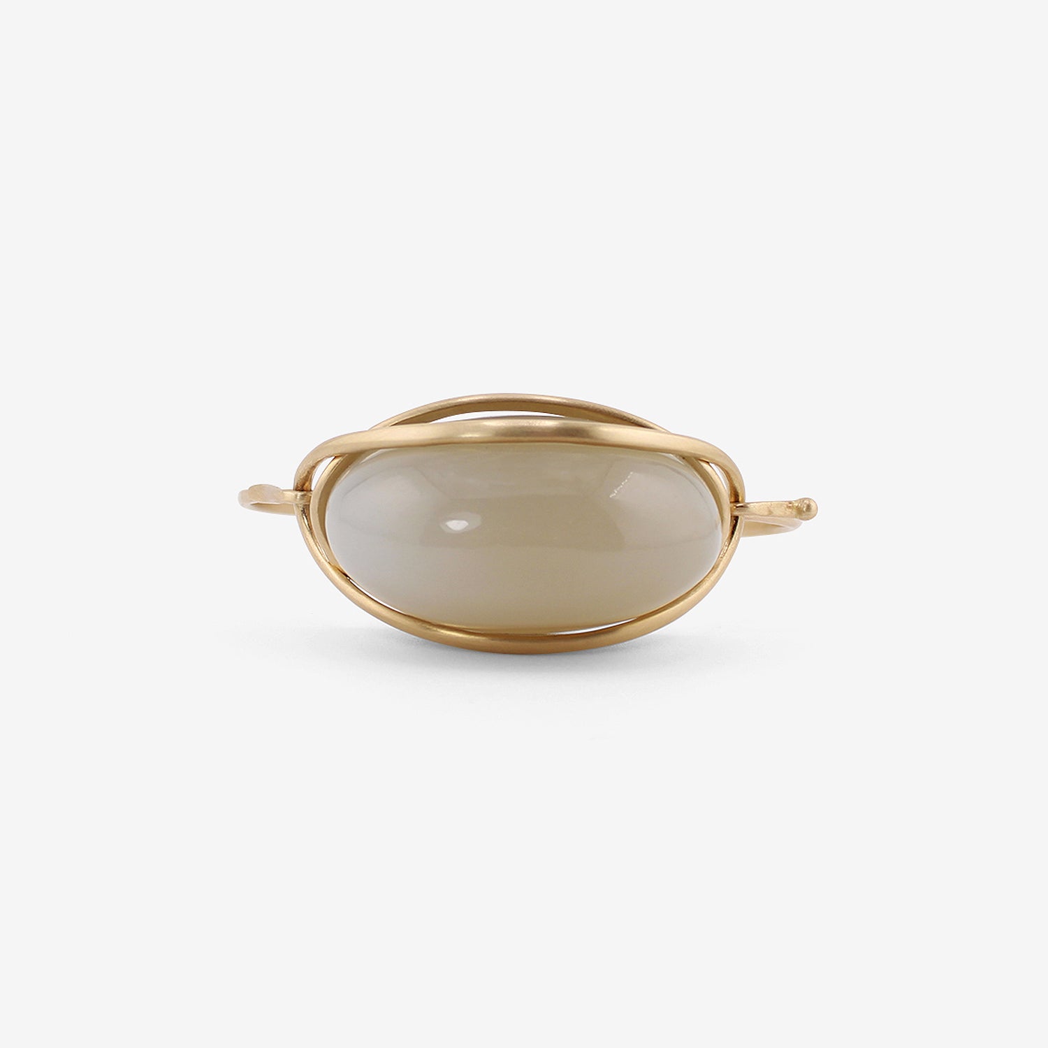 TED MUEHLING 14K & HAND-CUT GREY MOONSTONE BRACELET