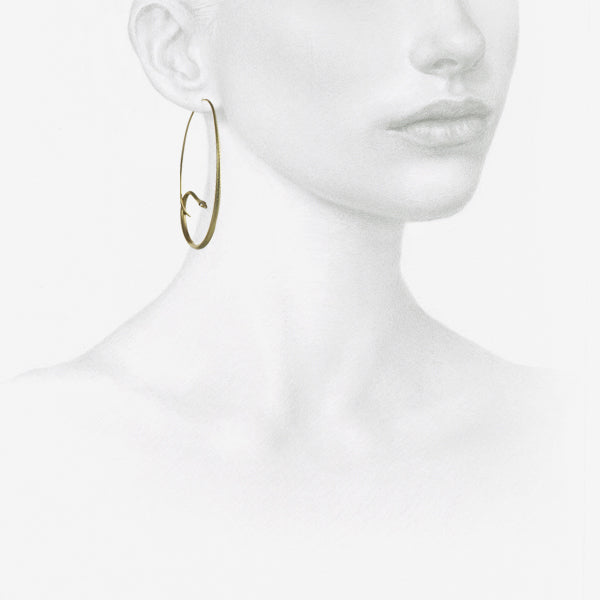 GABRIELLA KISS 18K LARGE SNAKE HOOPS