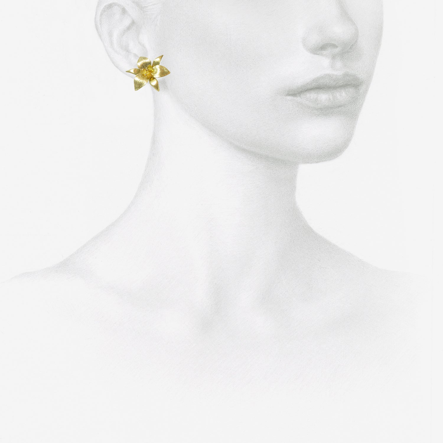 GABRIELLA KISS SILVER SMALL BRANCH STUDS