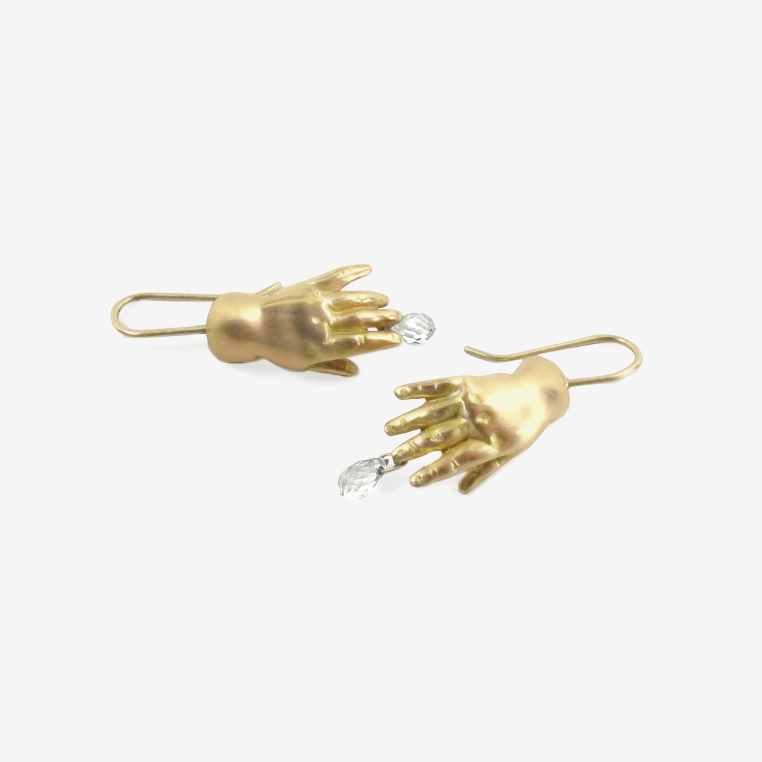 GABRIELLA KISS 18K & SAPPHIRE BABY HAND EARRINGS