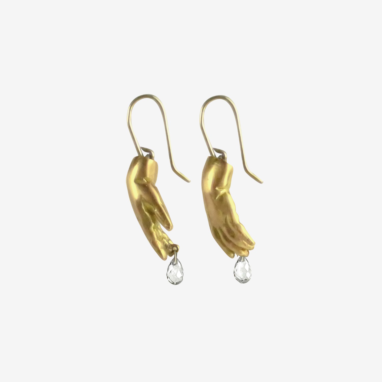 GABRIELLA KISS 18K & SAPPHIRE BABY HAND EARRINGS