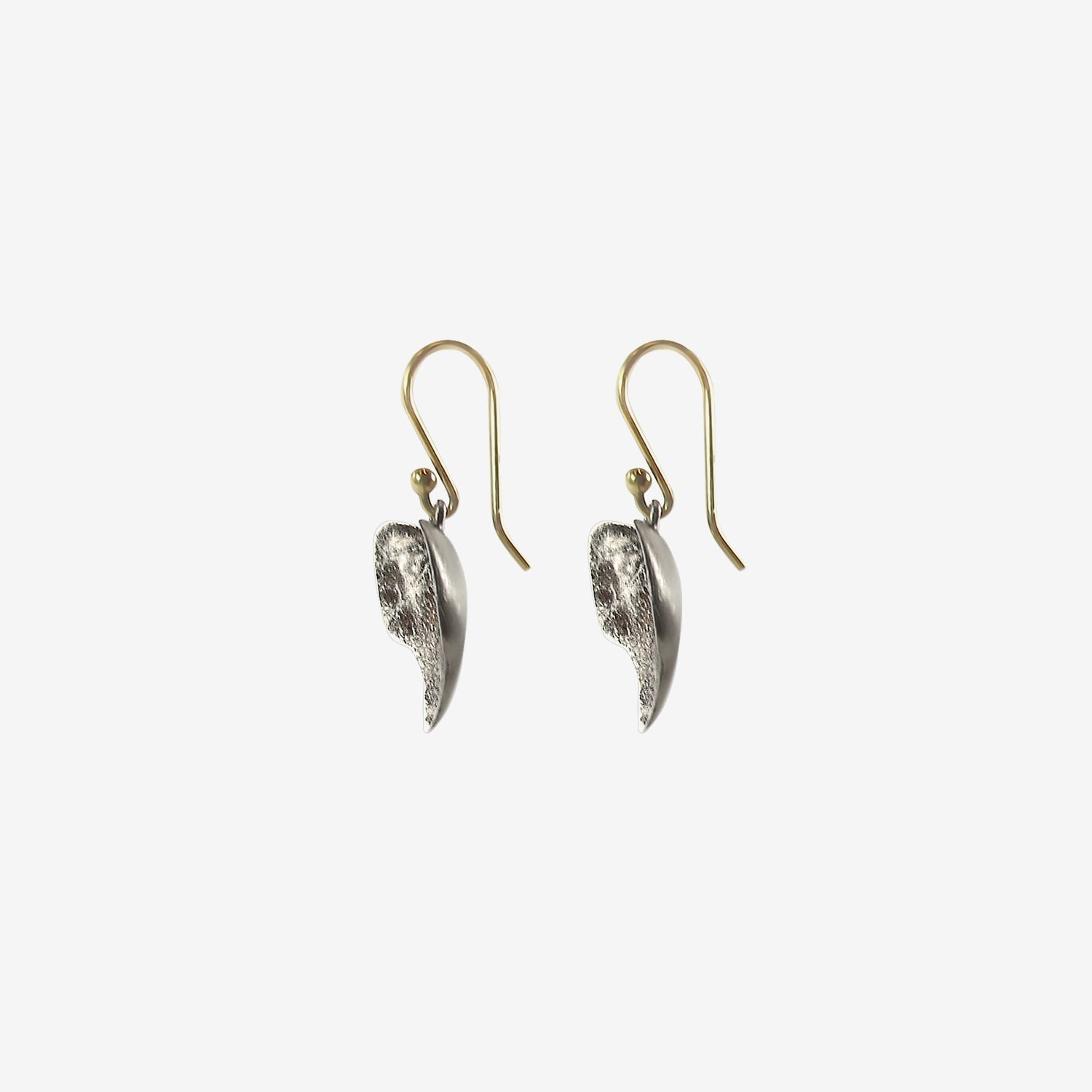 GABRIELLA KISS STERLING SILVER SMALL IVY LEAF EARRINGS