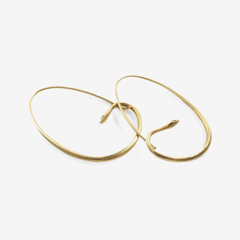 GABRIELLA KISS 18K SMALL SNAKE HOOPS