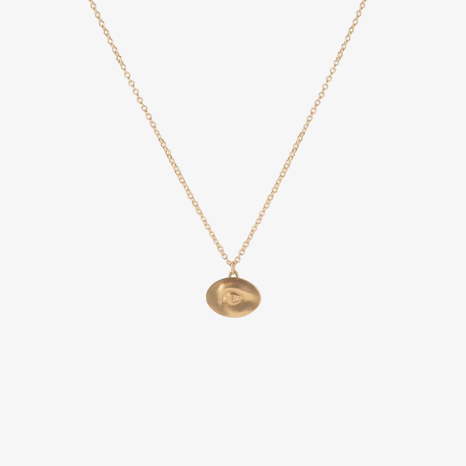 GABRIELLA KISS 10K LARGE EYE LOVE TOKEN NECKLACE