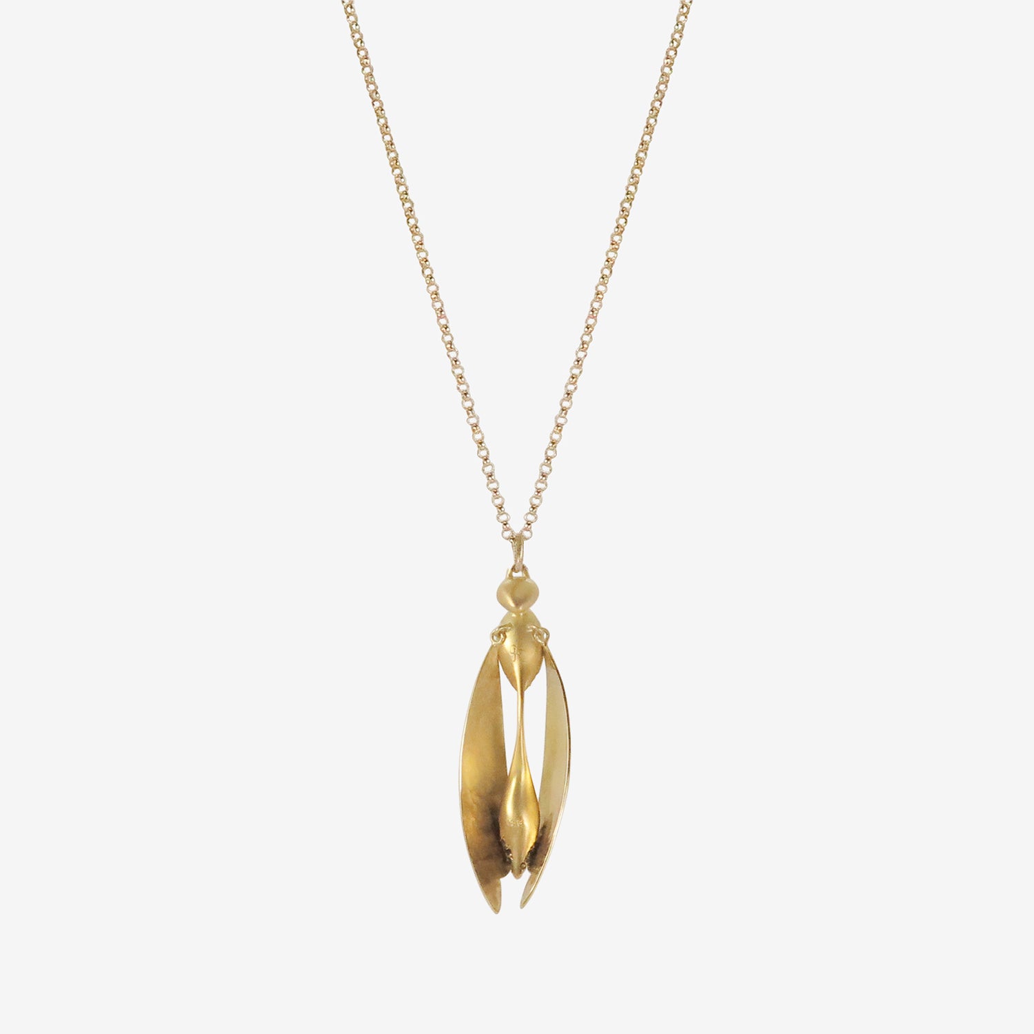 GABRIELLA KISS 18K ARTICULATED WASP PENDANT WITH SAPPHIRES