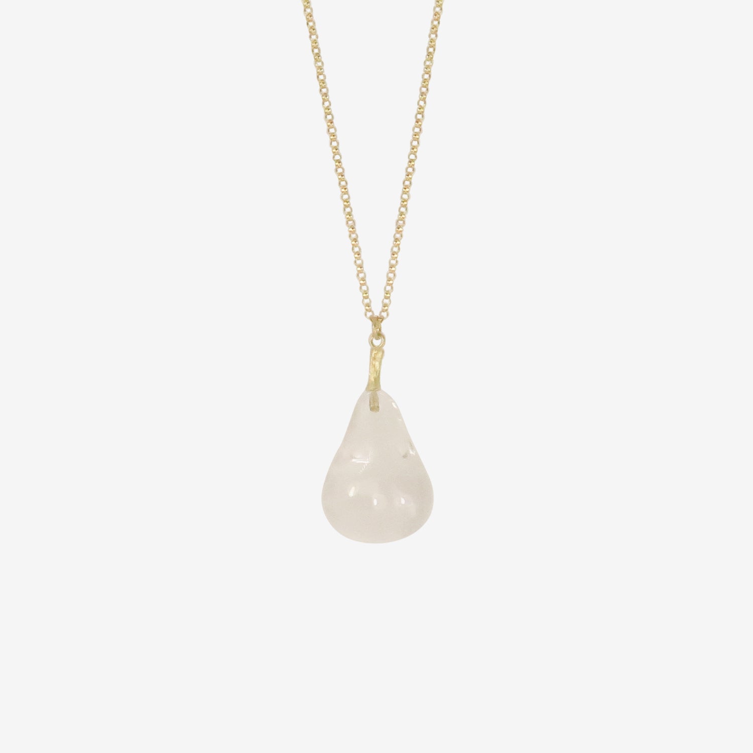 GABRIELLA KISS 18K & ROCK CRYSTAL PEAR PENDANT
