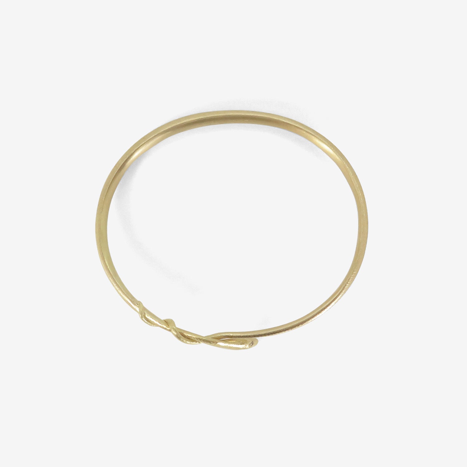 GABRIELLA KISS 18K SNAKE BANGLE WITH CHAMPAGNE DIAMOND EYES