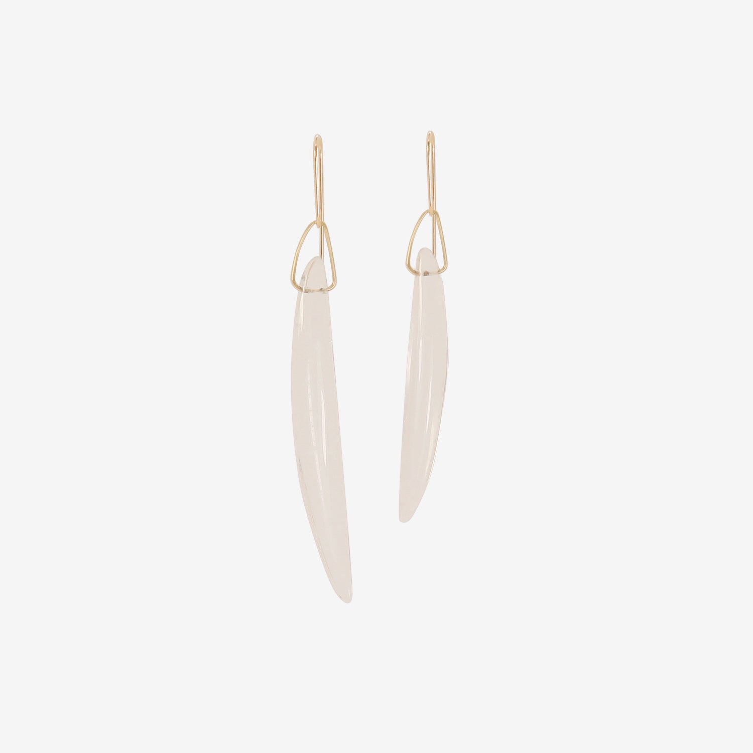 GABRIELLA KISS 14K & ROCK CRYSTAL BEAN EARRINGS